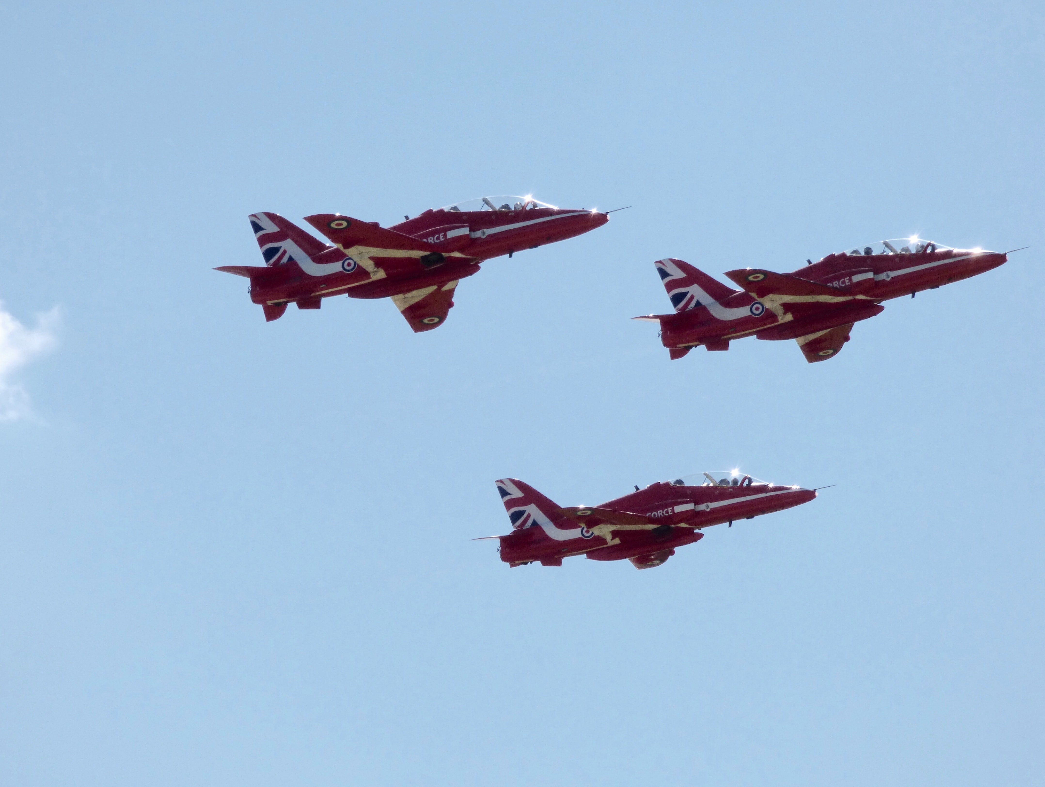 RAF Red Arrows flying in the sky