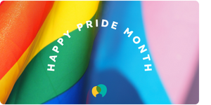 Image of pride flag and happy pride month