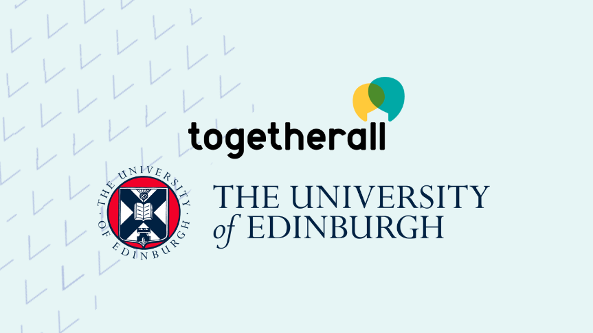 Logos for Togetherall and the University of Edinburgh