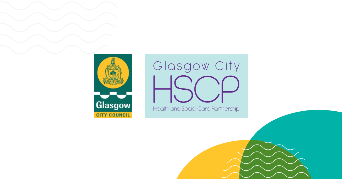 Image displaying the logo's of Glasgow City Council and Glasgow City HSCP Health and social care partnership.