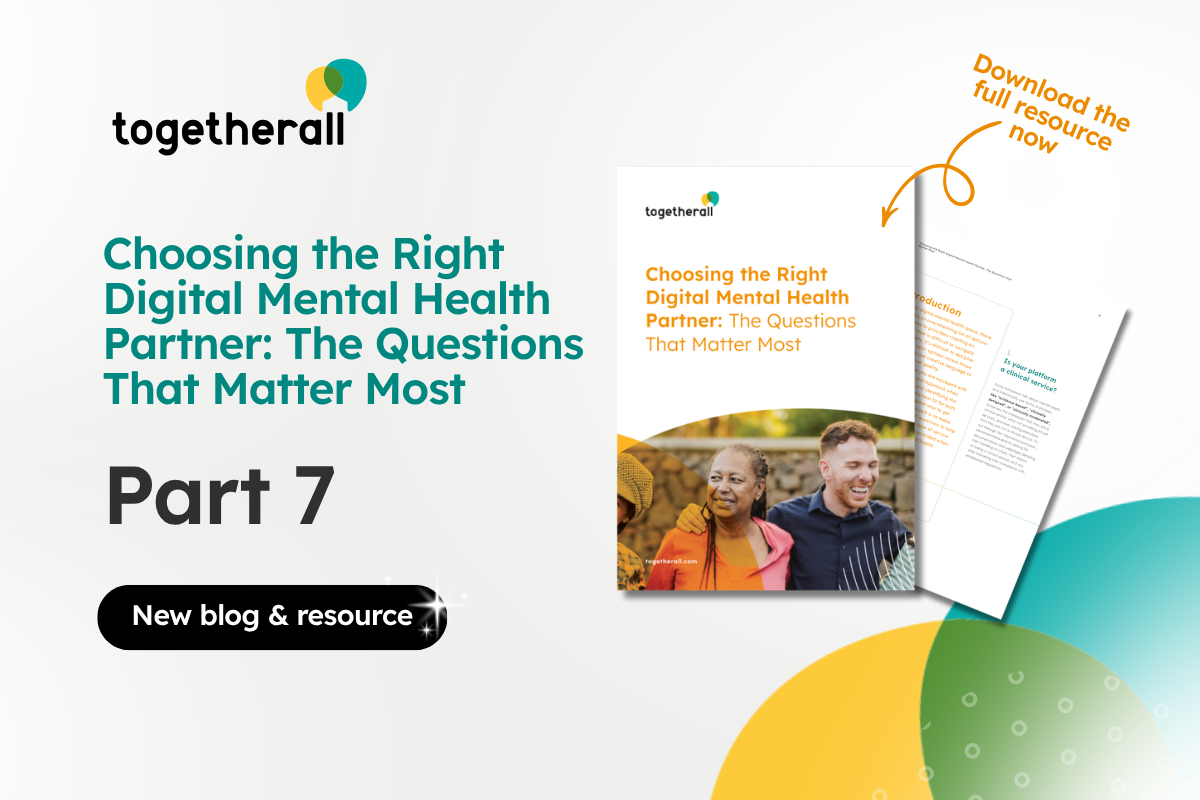 Banner image with a preview of the document 'choosing the right digital mental health provider: the questions that matter most'