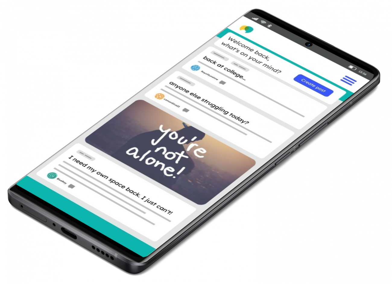 Image of smartphone with Togetherall platform